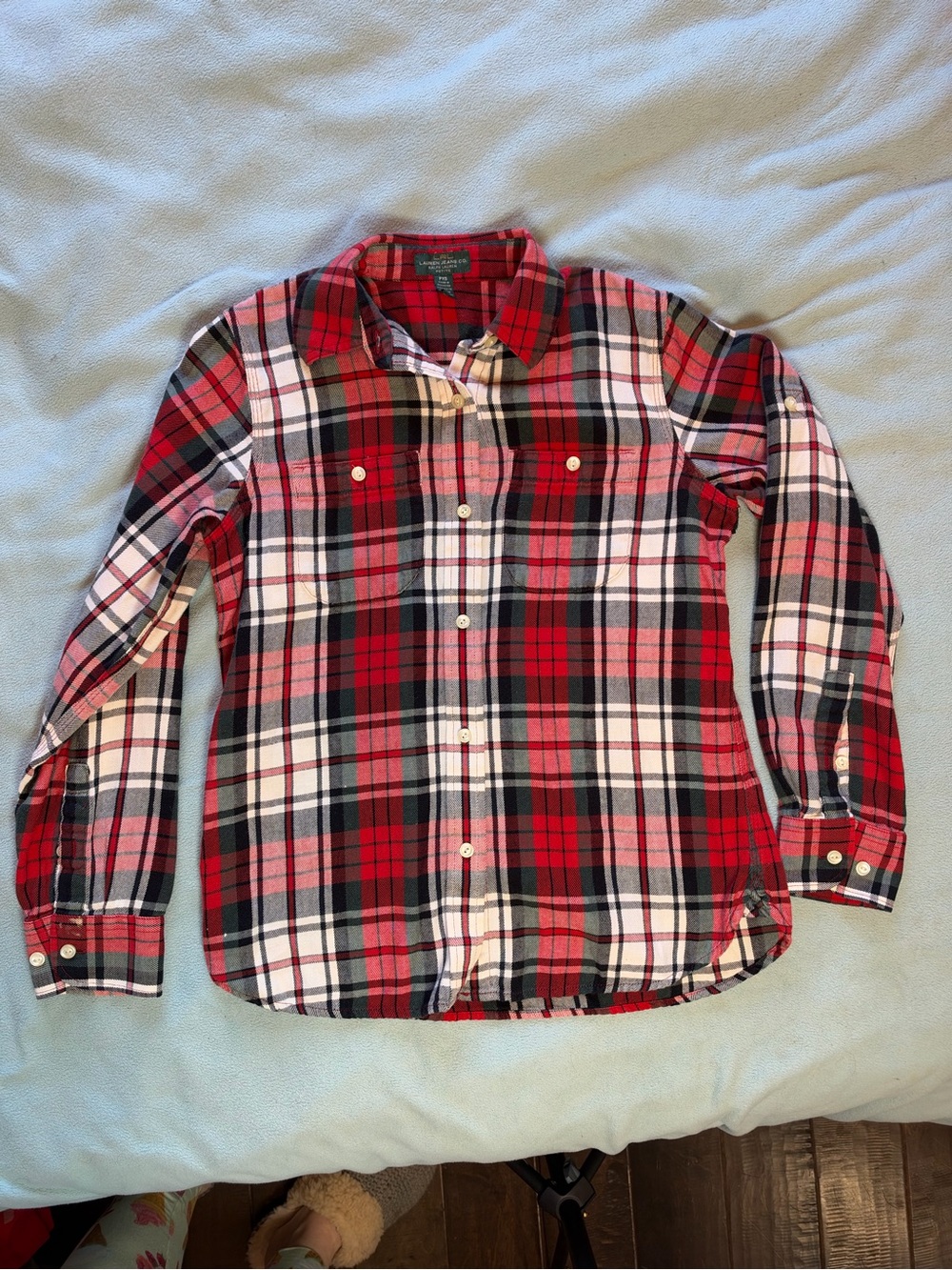 Red Plaid Button-Up women’s Ralph Lauren Shirt